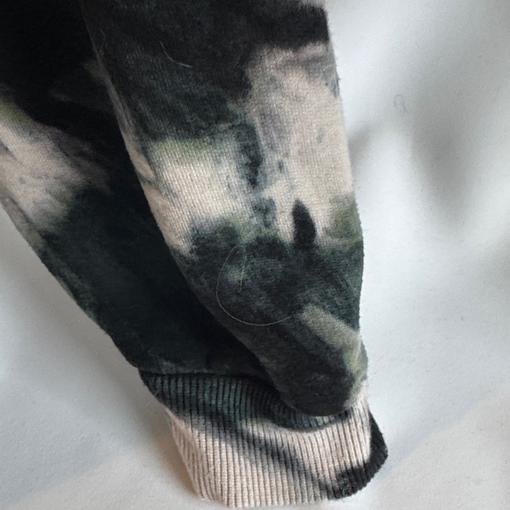 Vintage Havana Tie-Dye Pullover Hoodie in Black,Green,Cream & Rust Brown Size -M - Picture 8 of 16